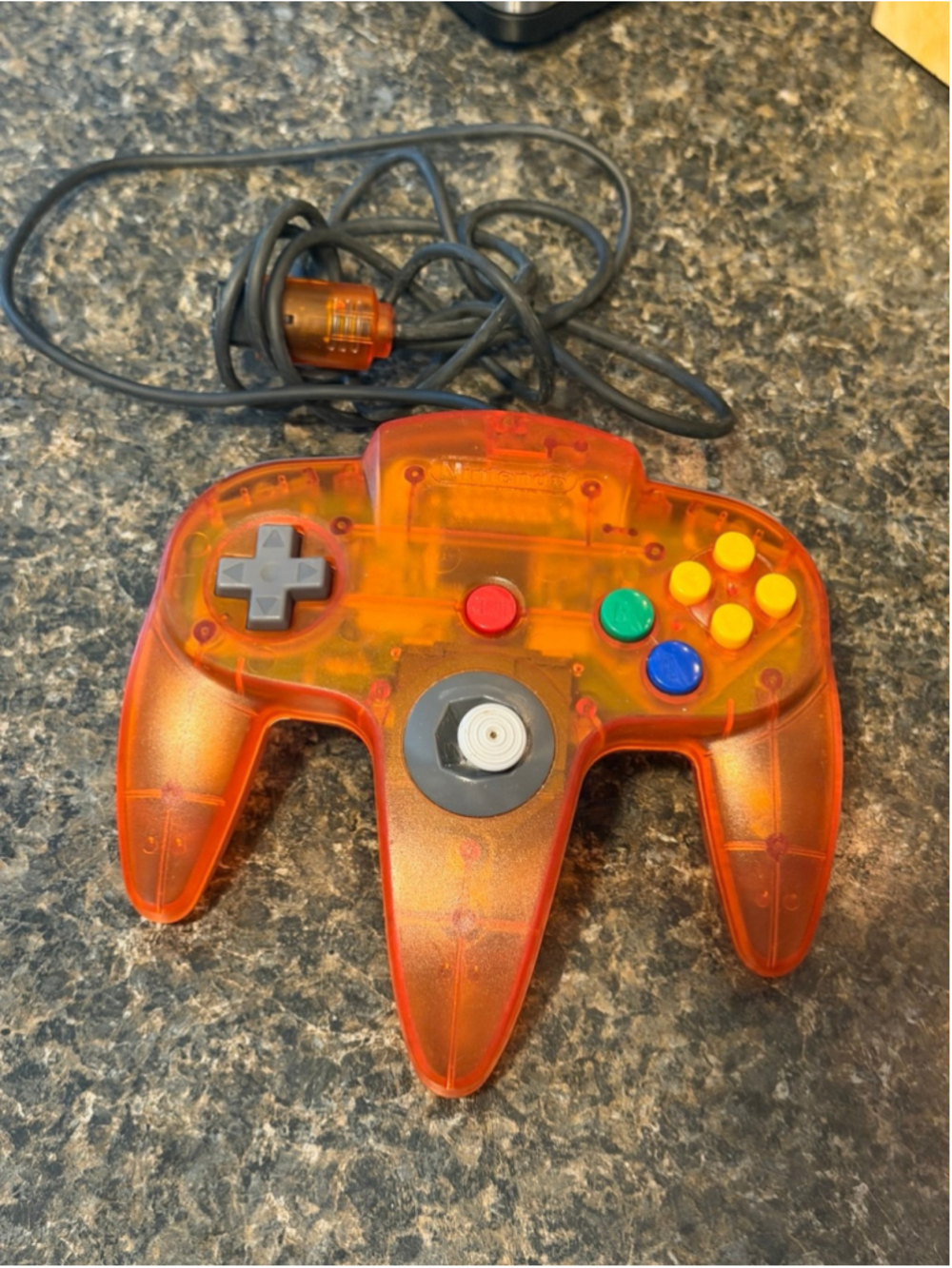 Fire Orange Nintendo 64 Controller Authentic Original Funtastic